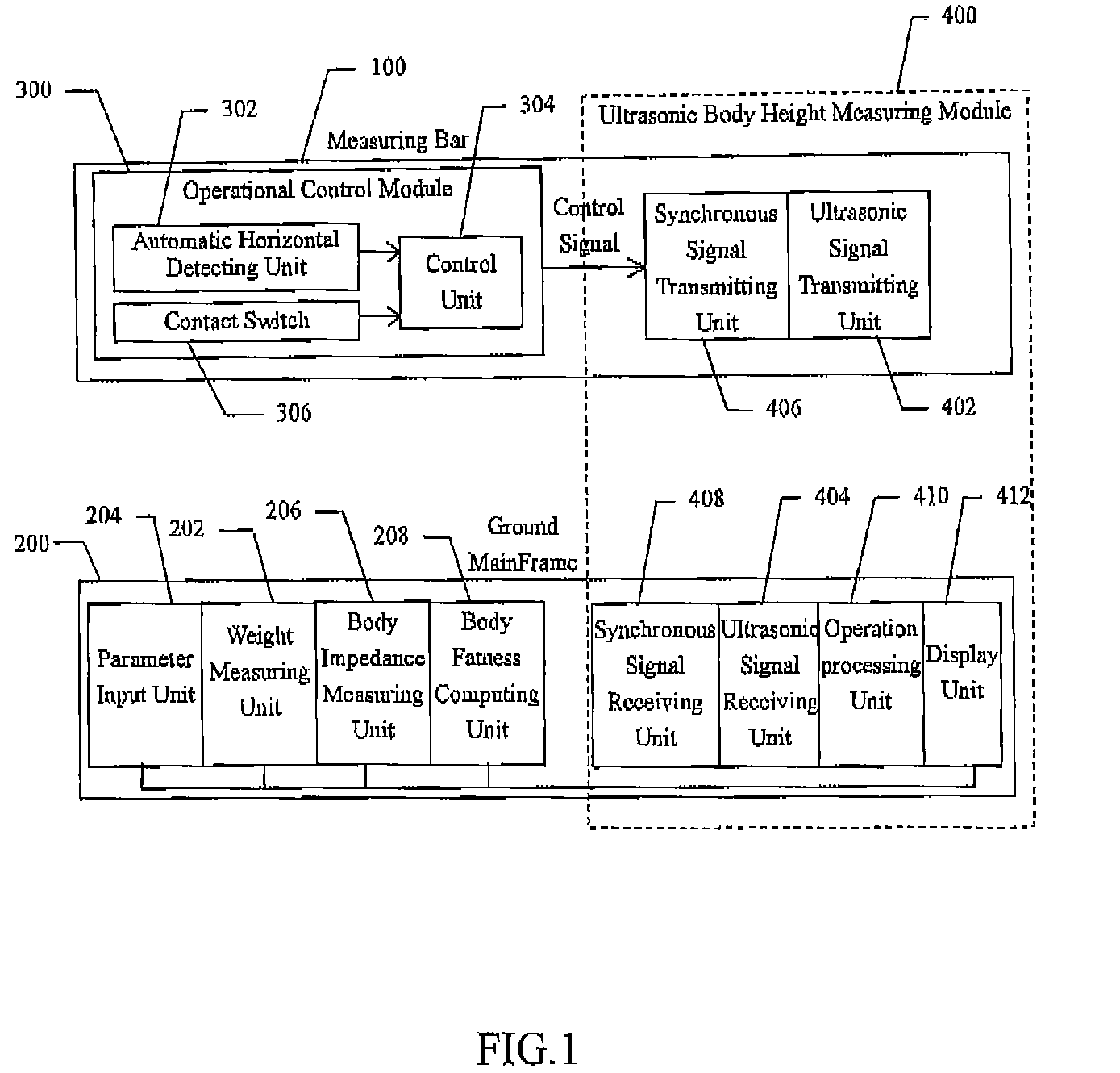 Body height measuring apparatus