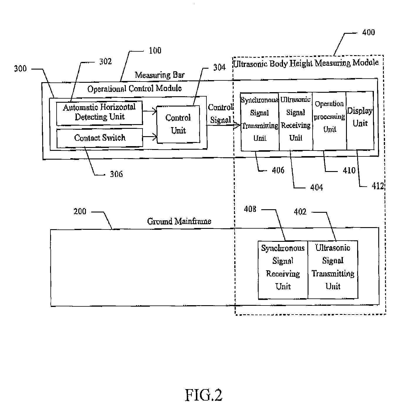 Body height measuring apparatus