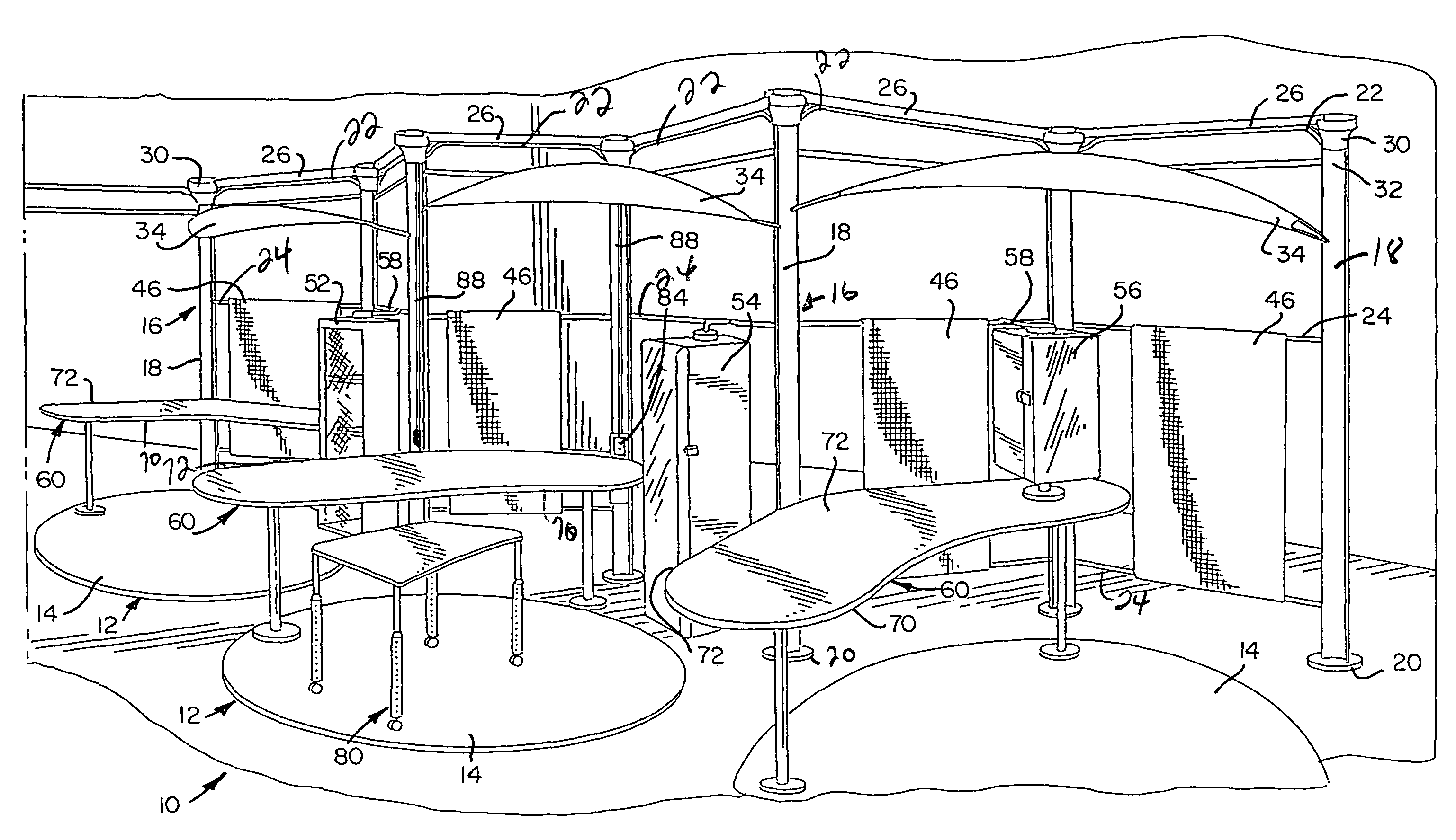 Work space management and furniture system