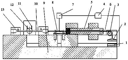 Constant stress loaded hydrogen permeation experimental device and test method