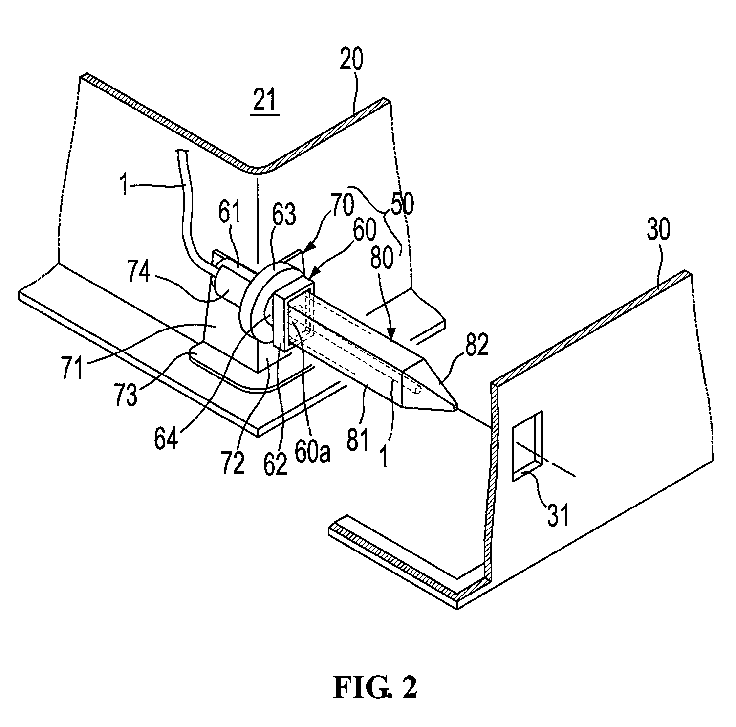 Refrigerator cable ejection method