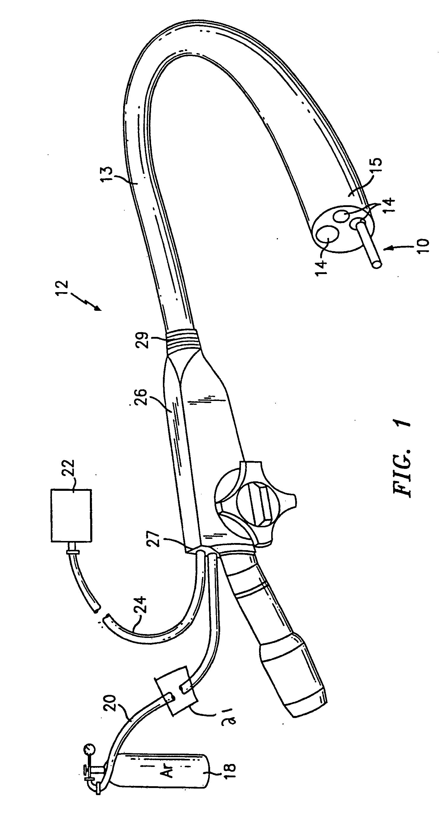 Articulating ionizable gas coagulator