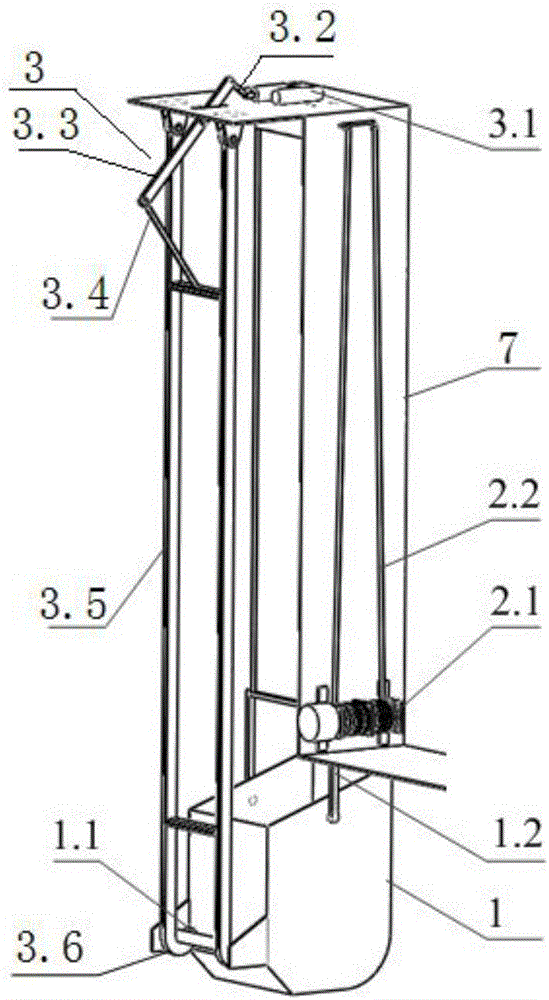 Material lifting and transferring device and method for foundation pit excavation residue soil