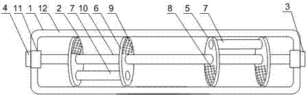 Noise weakening processing method for exhaust gas emission pipe