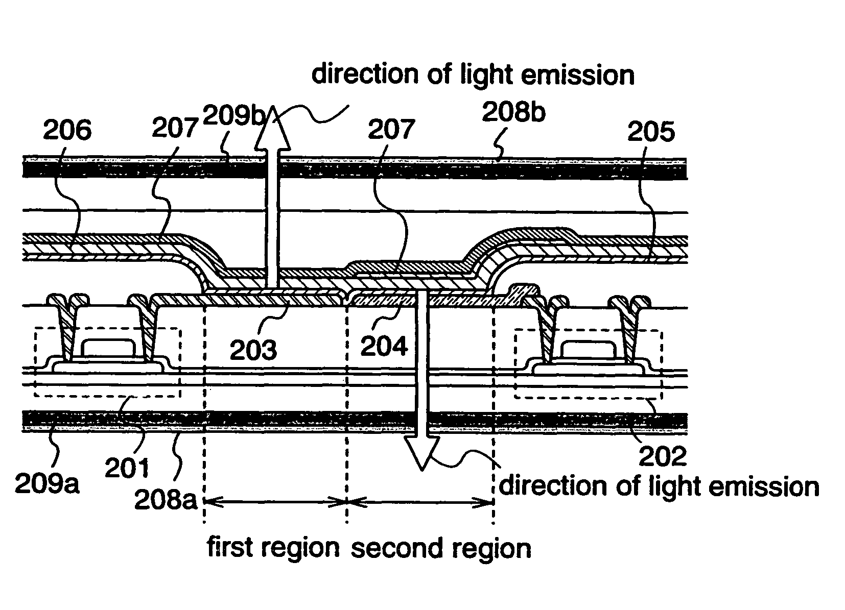 Dual emission active matrix display