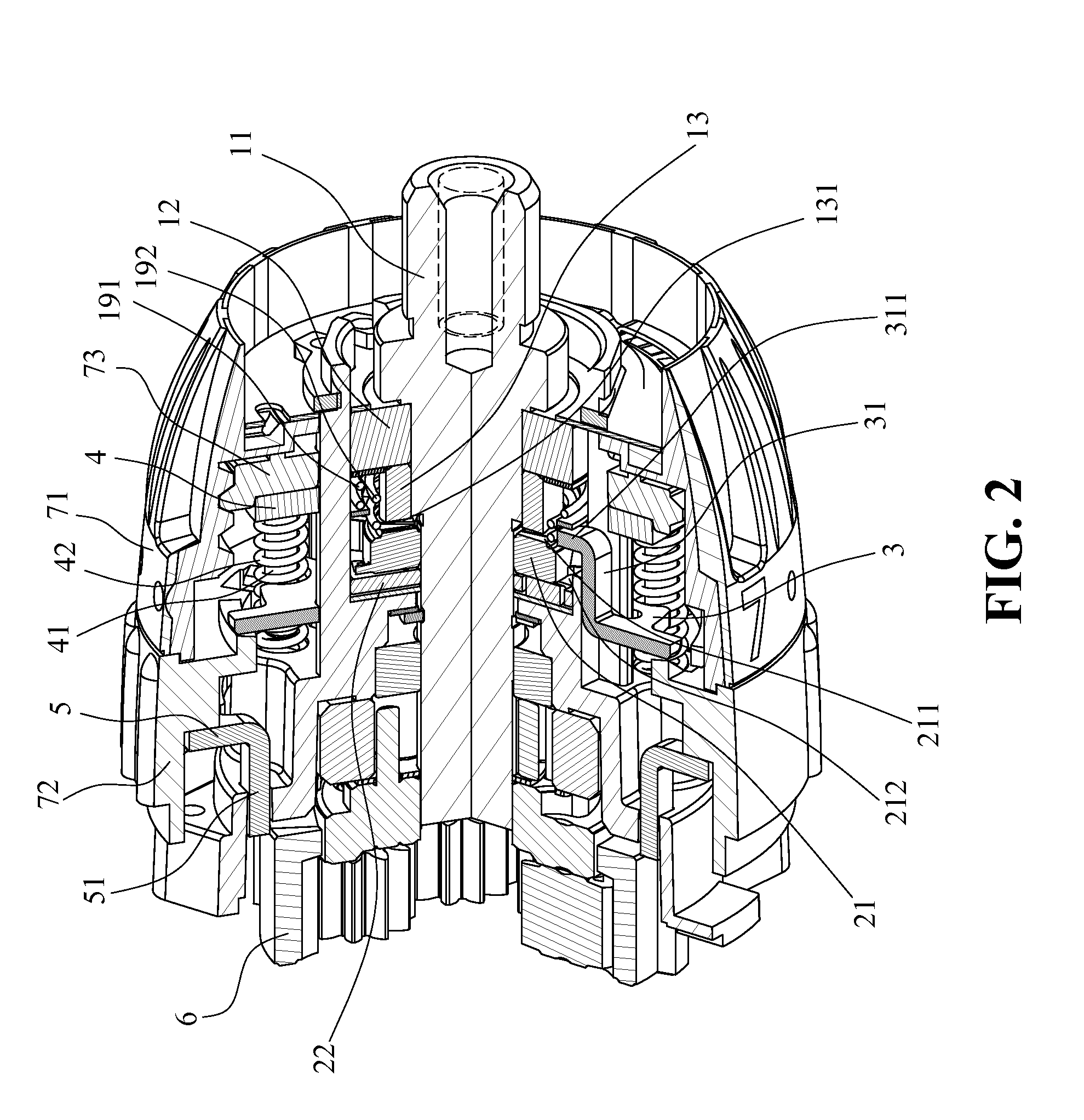 Output device for power tool having protection mechanism