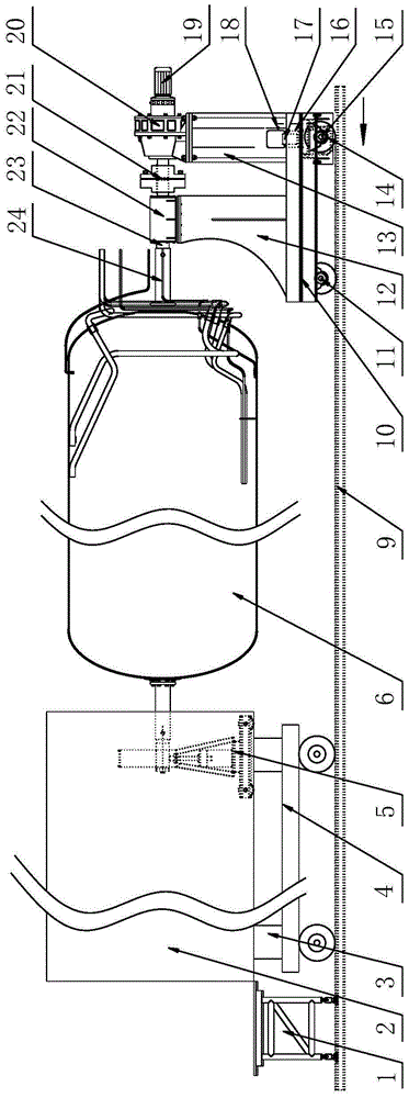 The fitting device used in the fitting process of marine high-vacuum multi-layer insulation lng gas tank