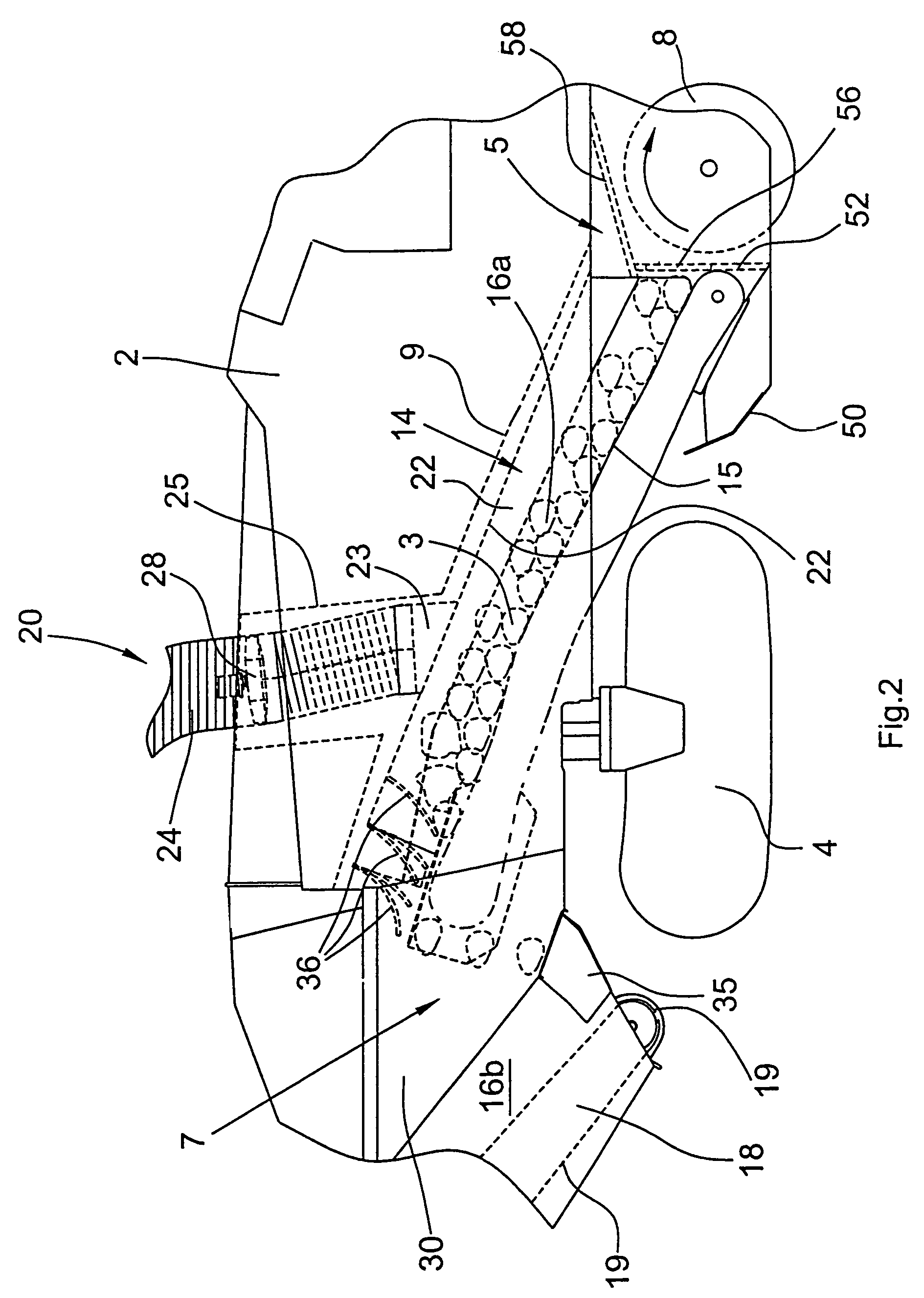 Suction device and suction method for the disposal of dust in milling machines