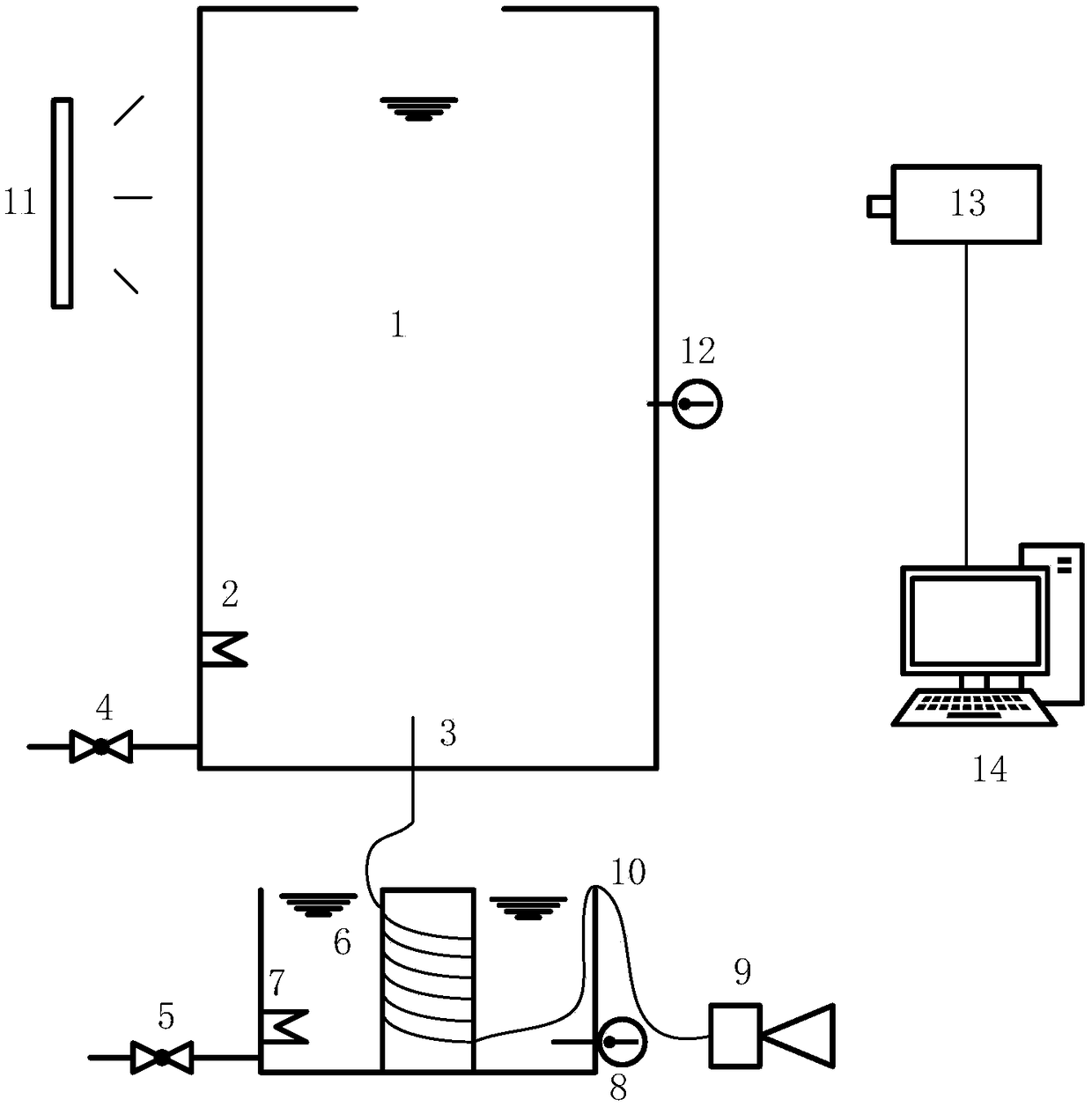 Experiment system for measuring drag coefficient