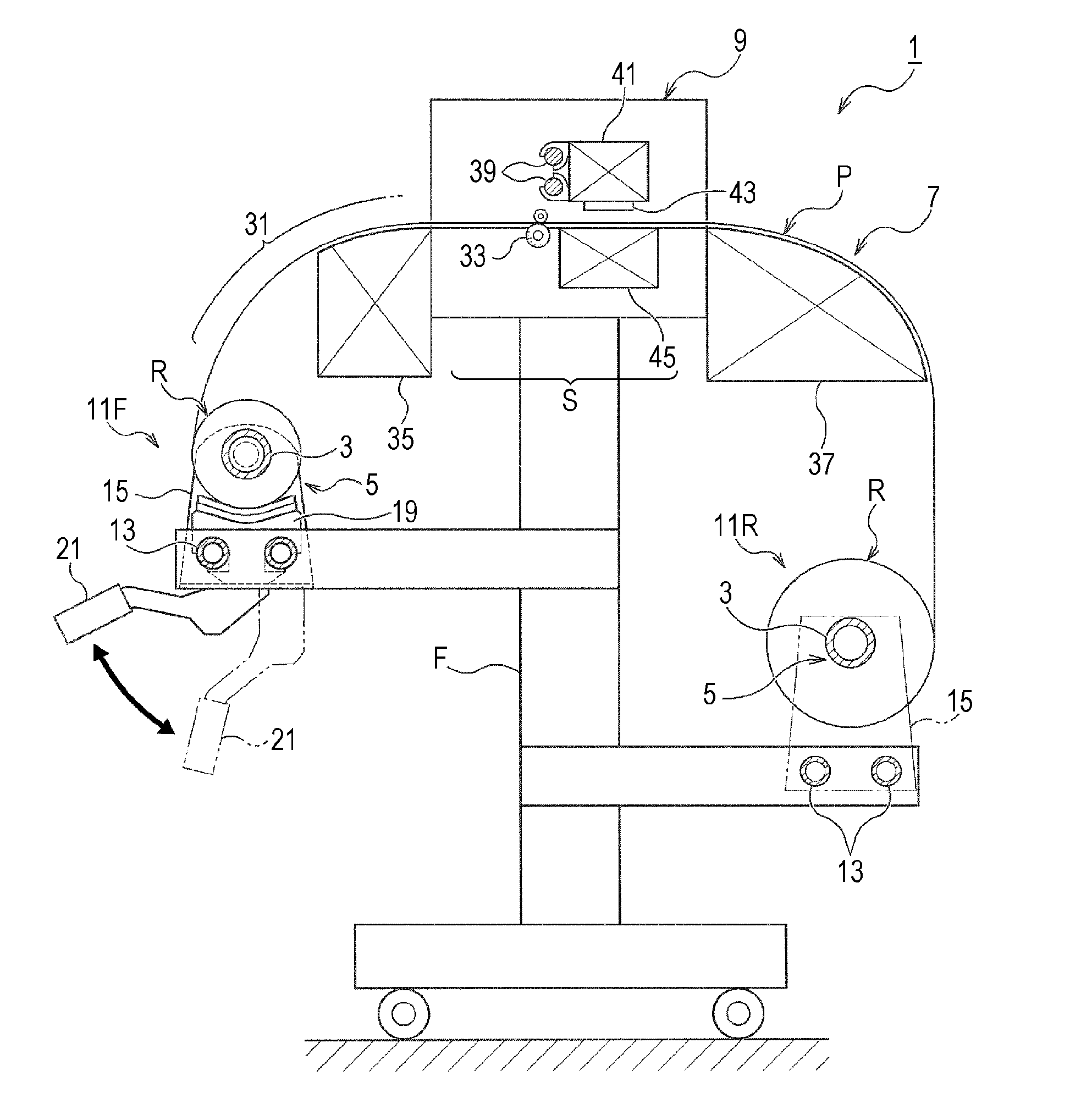 Core tube holding device and recording apparatus