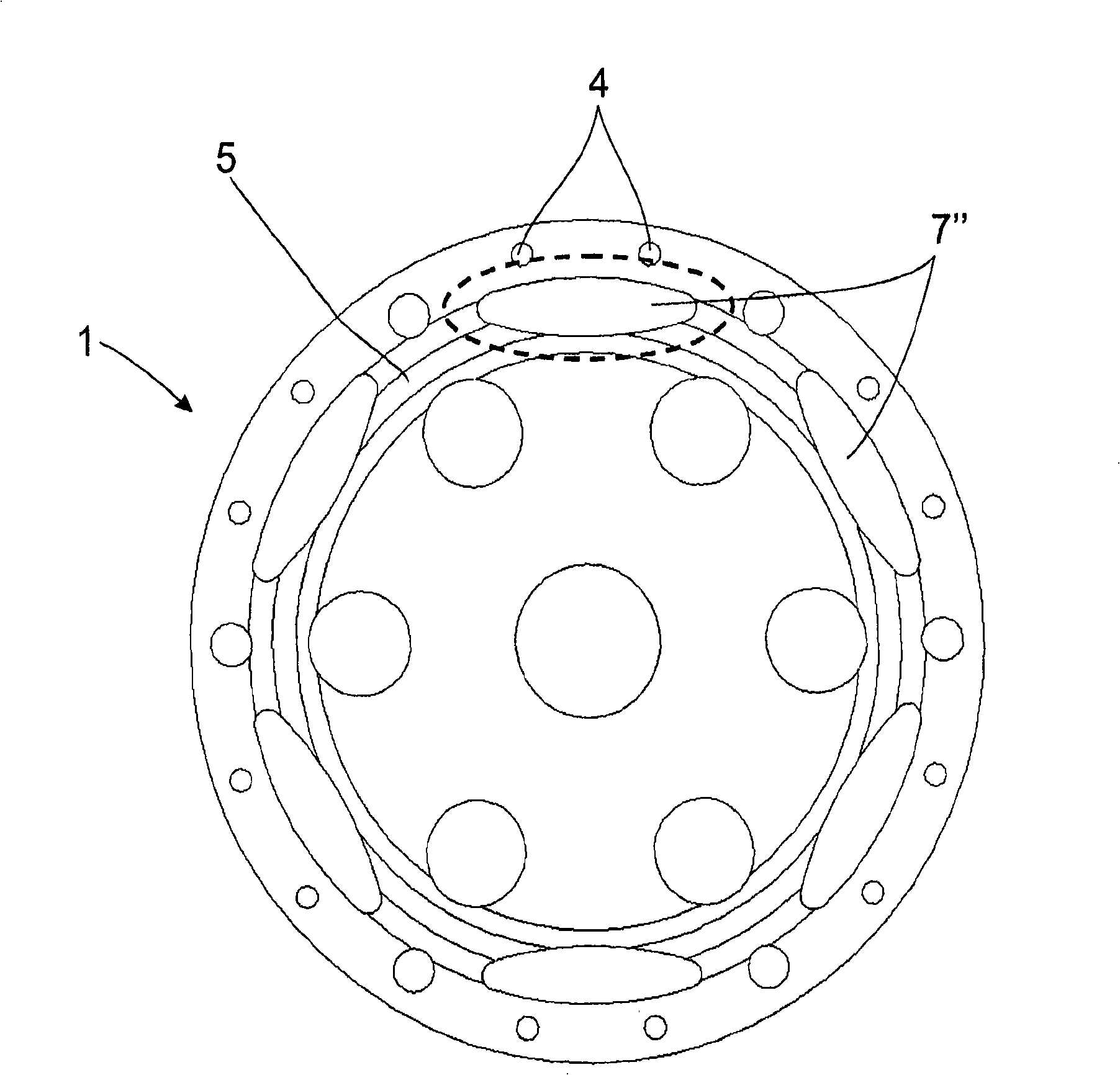 Disc for transferring a torque transmission in torque transmission transfer device of a motor vehicle