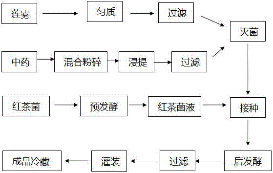 Preparation method of wax apple and tea fungus beverage capable of relieving summer heat and nourishing stomach