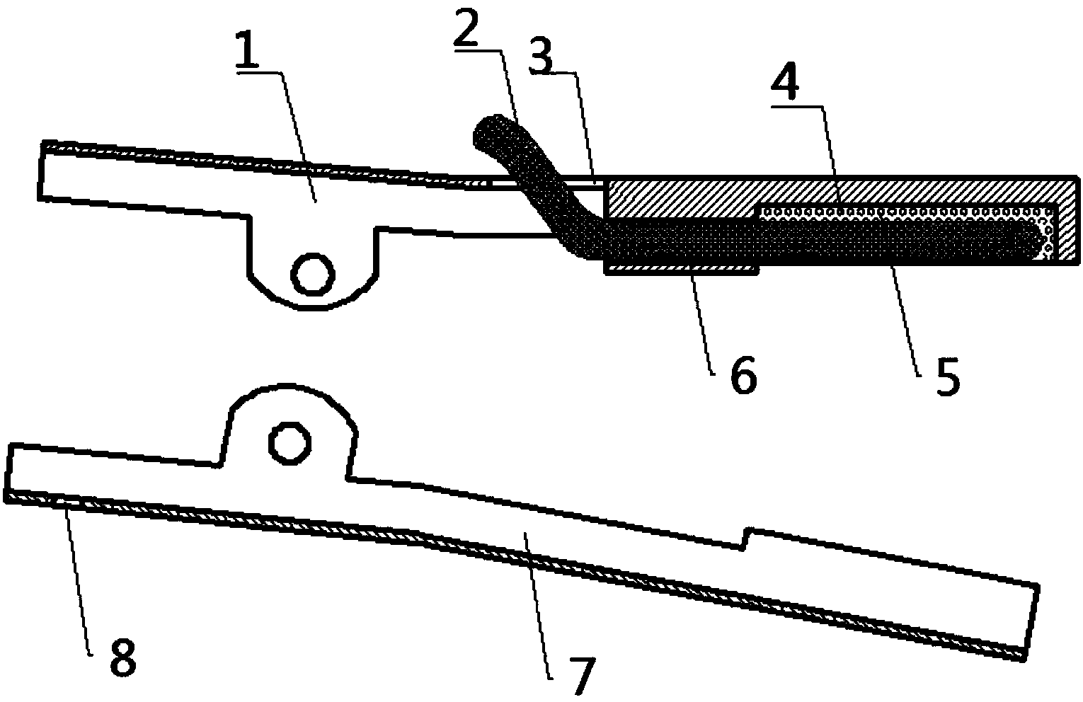 Plant leaf temperature measuring instrument based on optical fiber fluorescence type temperature sensor