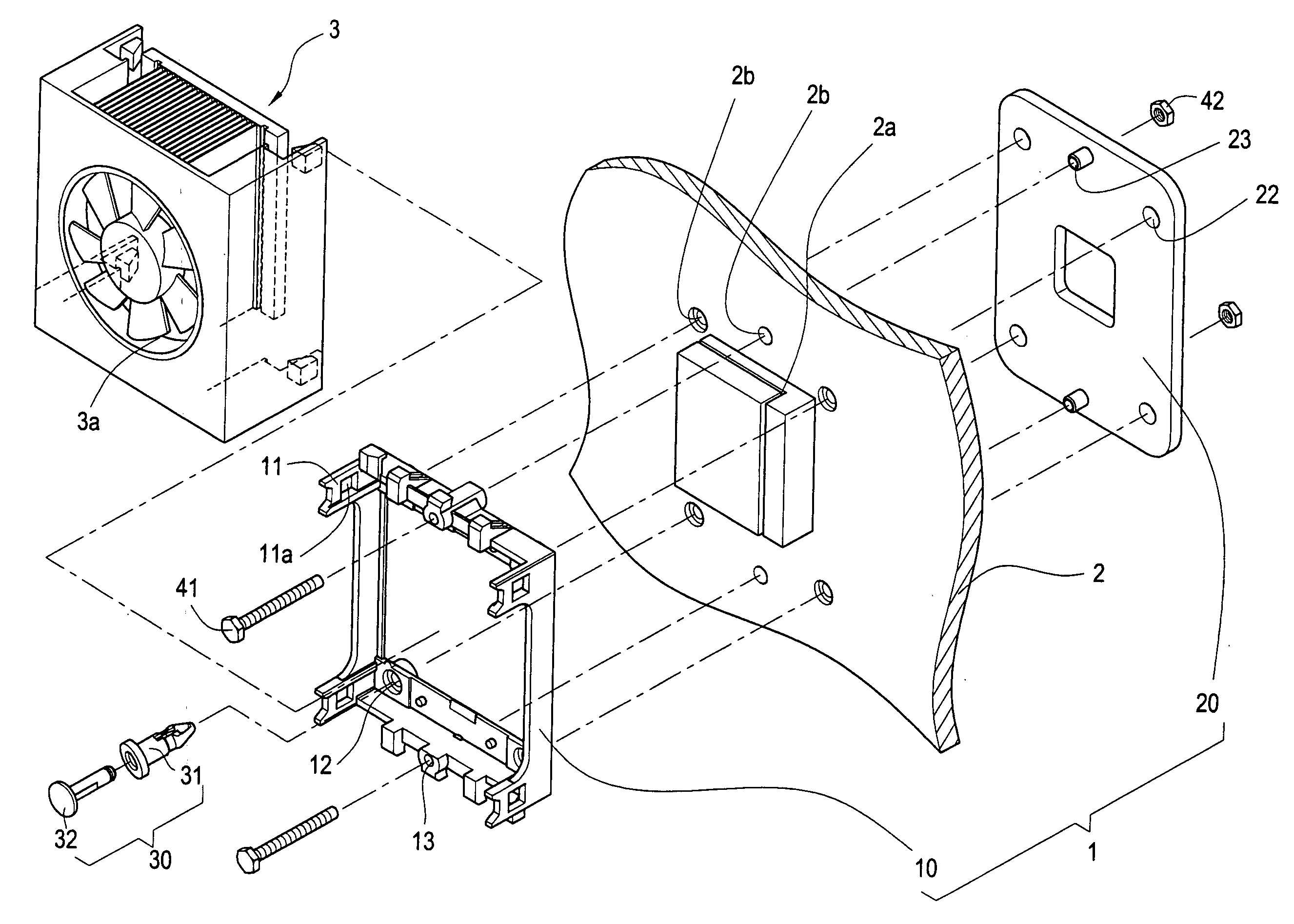 Fan stand structure for central processing unit