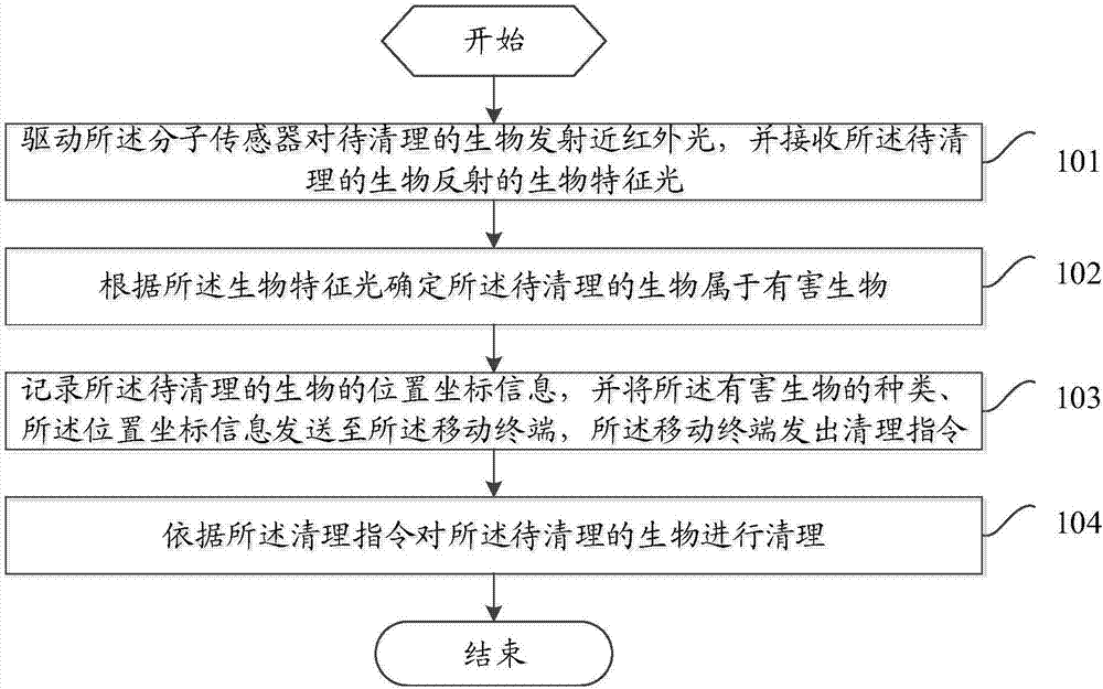 Harmful organism clearing method and system