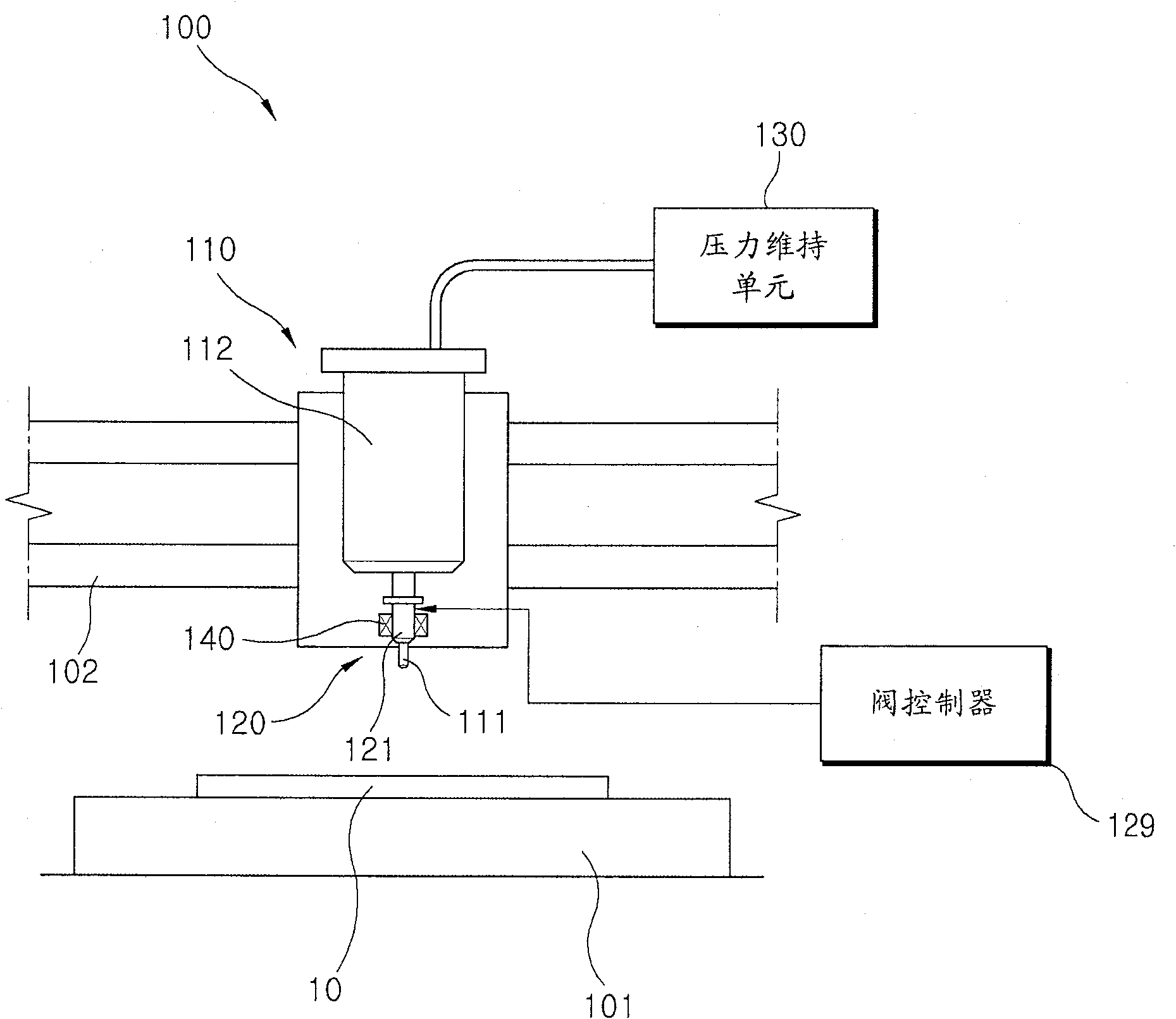 Dispensing apparatus for dispensing liquid crystal