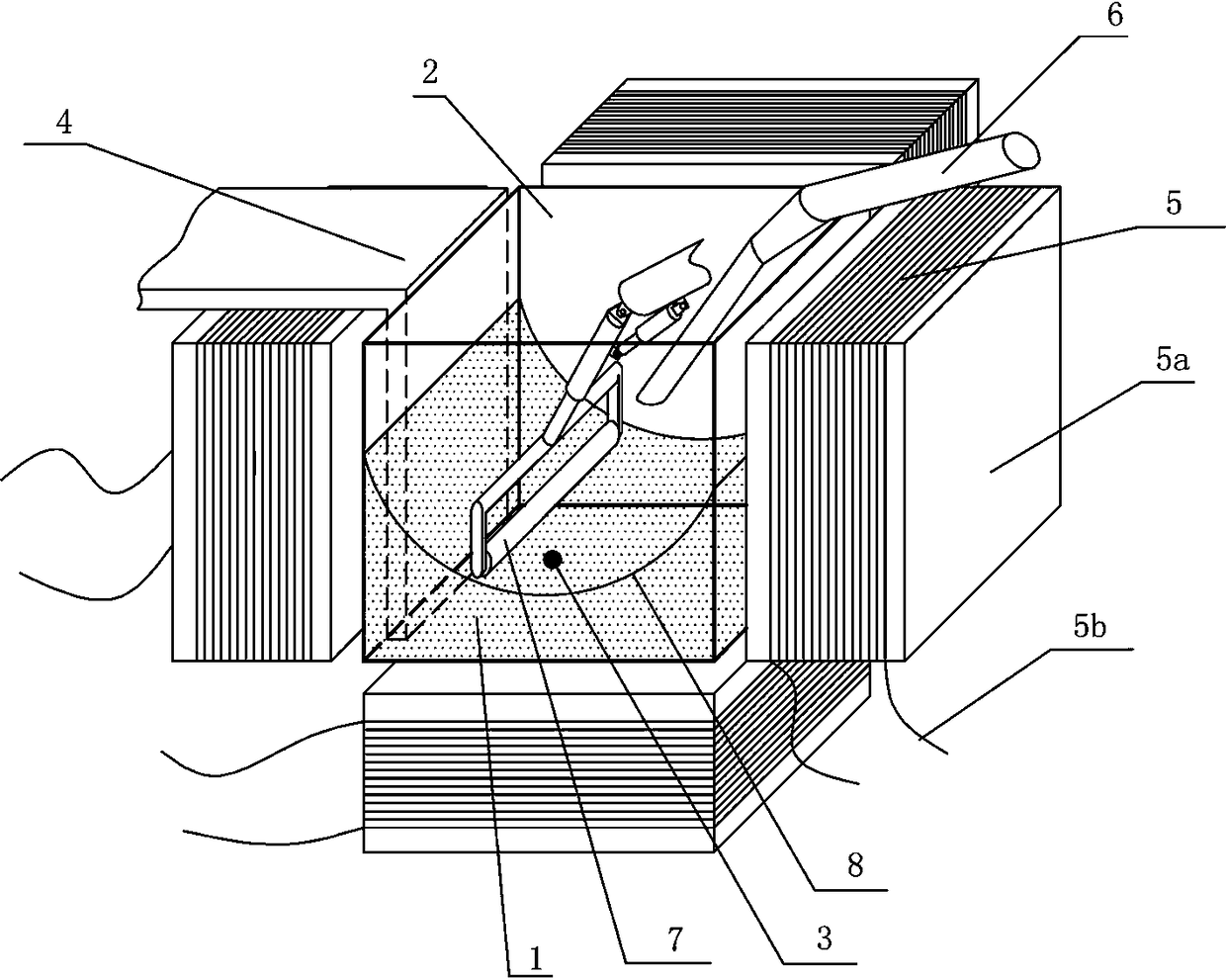 Magnetic control sintering molding device and method