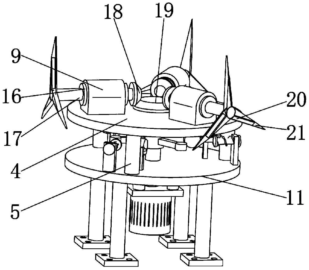 Bird scaring device for power tower