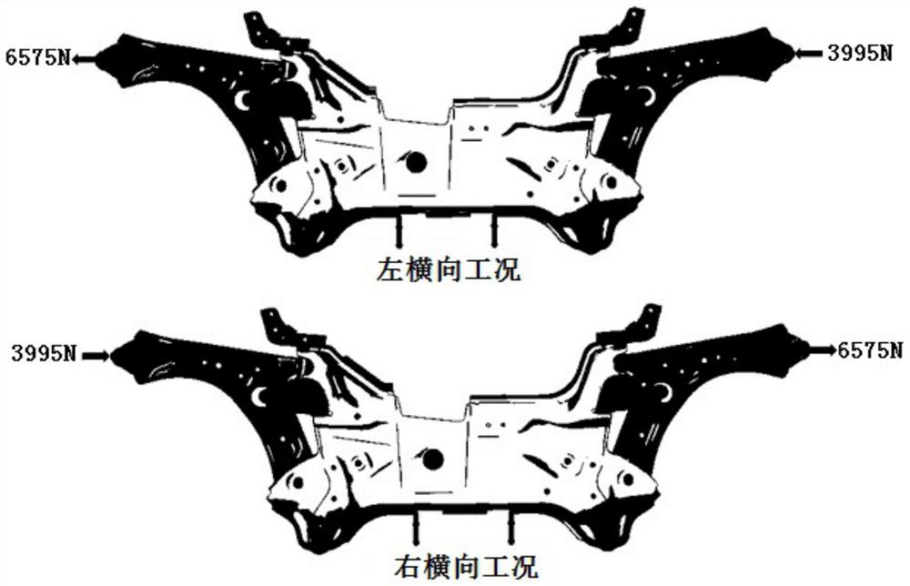 Accelerated fatigue test method for front subframe