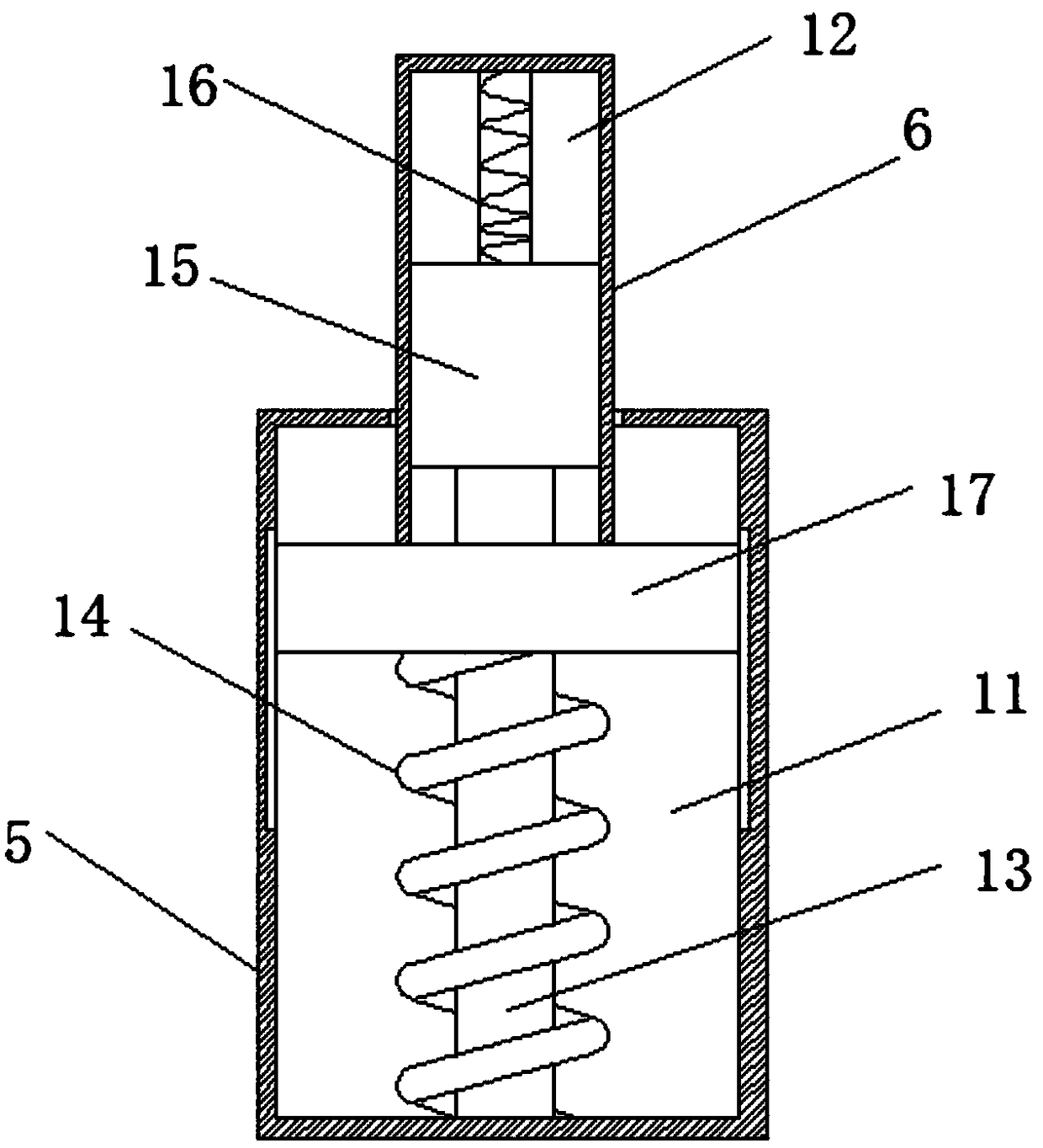 Mechanical damping supporting device