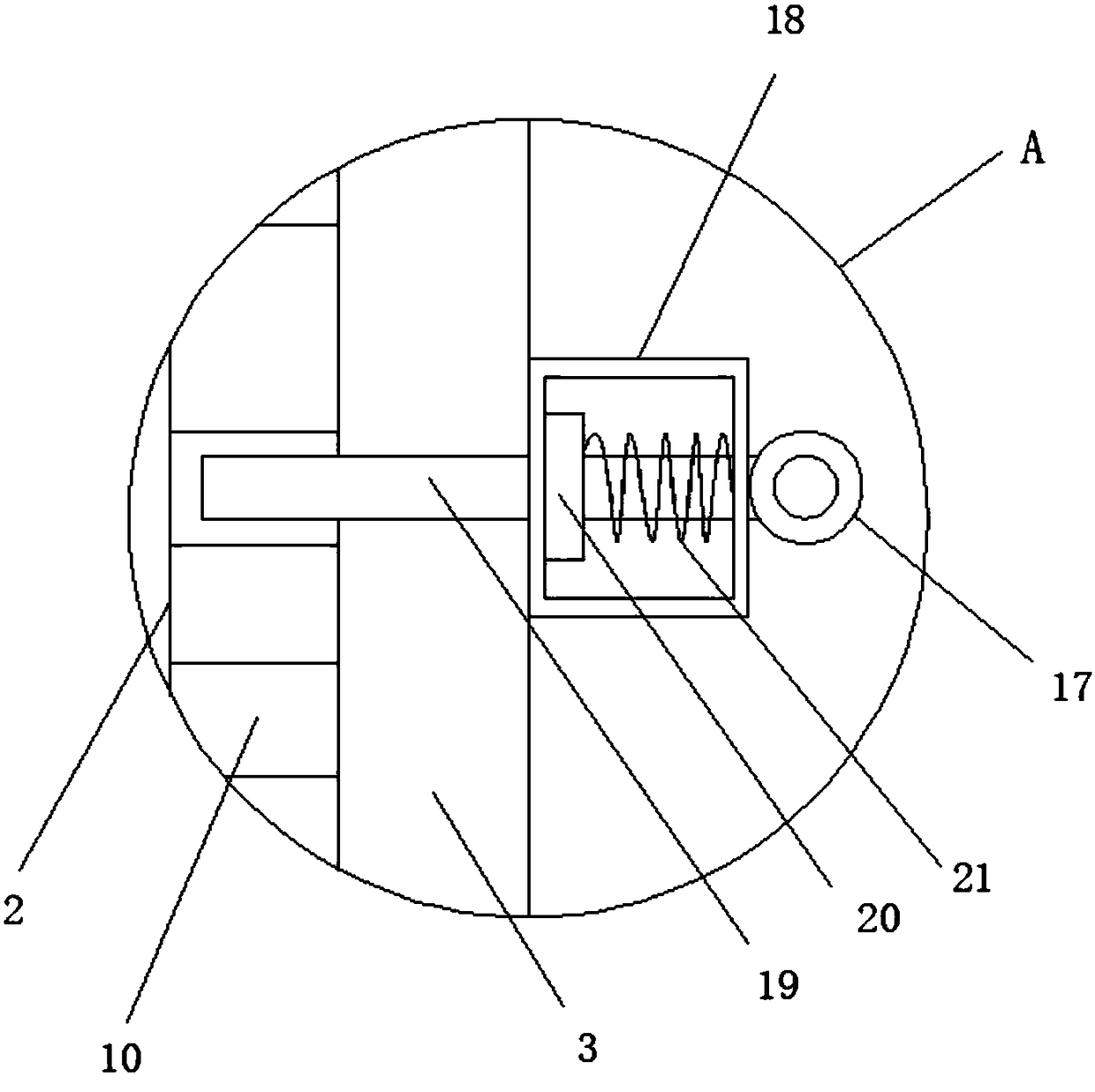 Mechanical damping supporting device