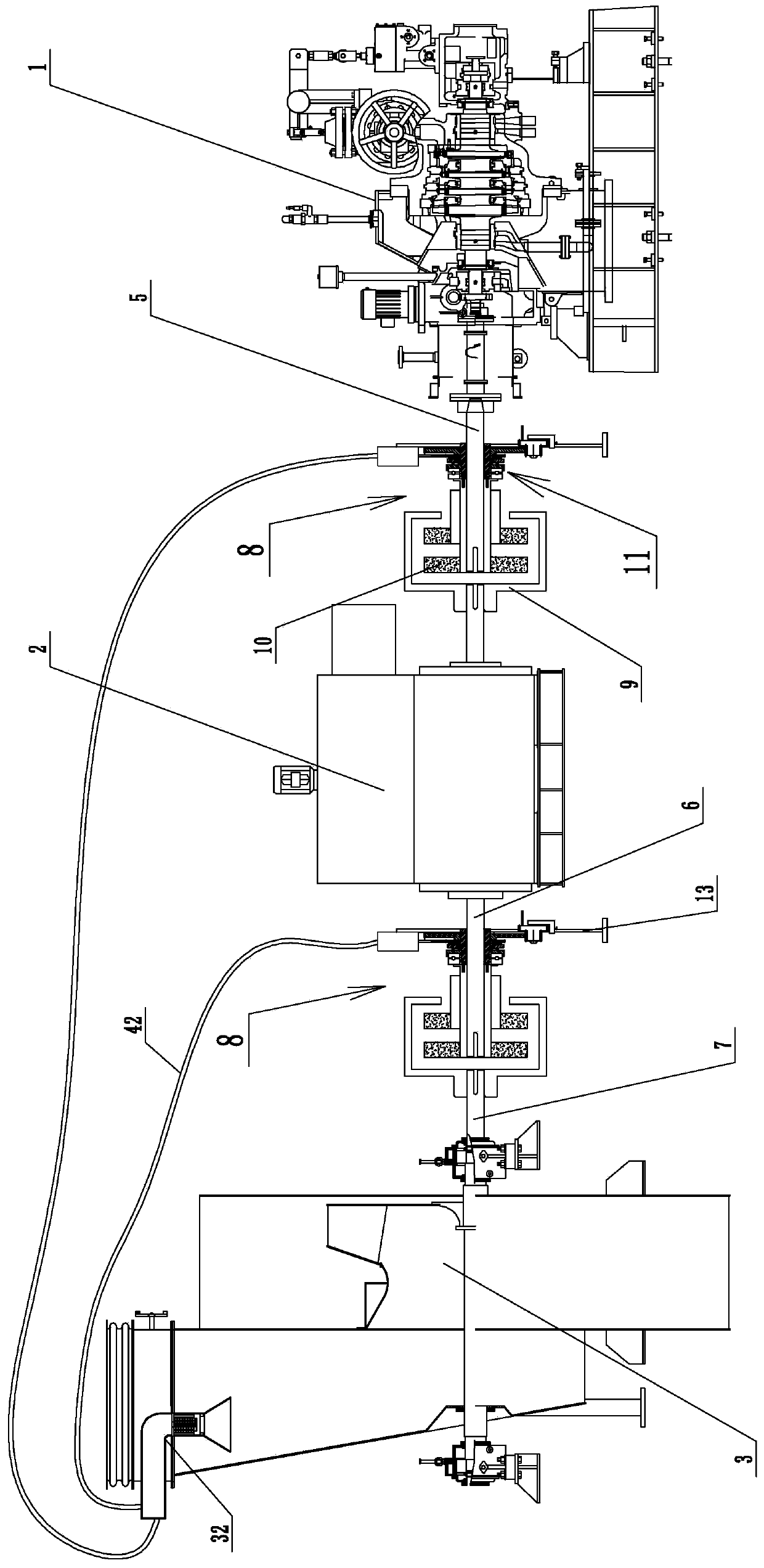 A steam and electric dual power drive fan structure