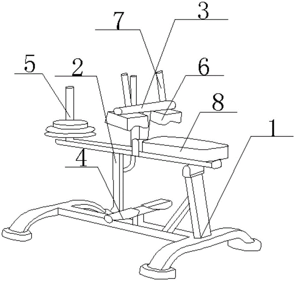 Seated calf raise exercise equipment