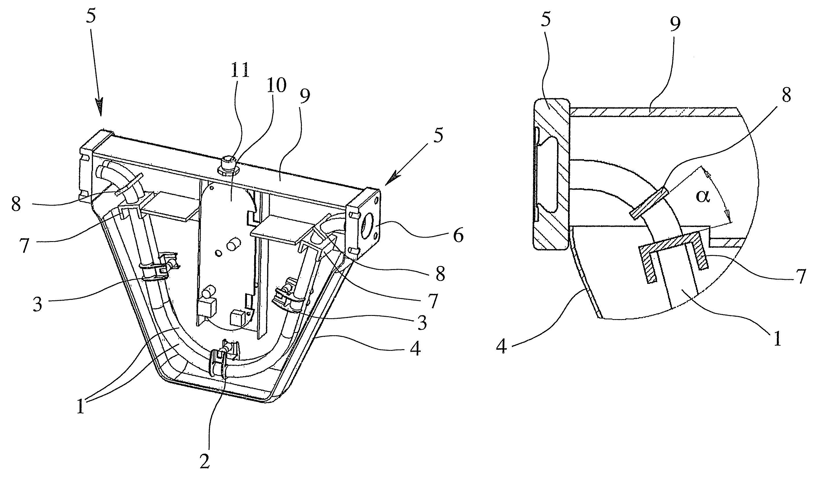 Coriolis mass flowmeter having a pair of oscillation node plates fixably mounted to measuring tubes