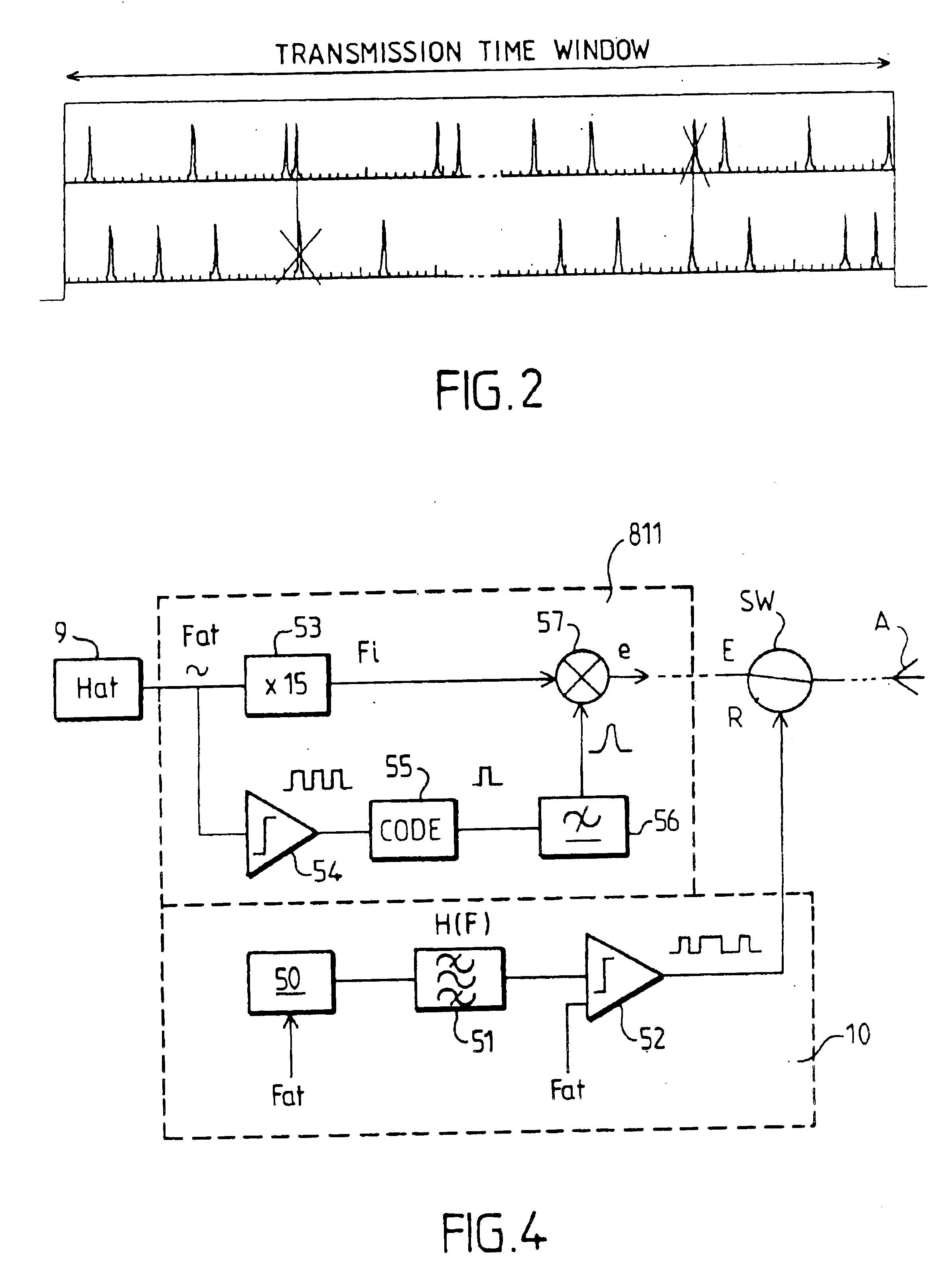 Device for exchanging radio signals provided with time markers for synchronizing clocks