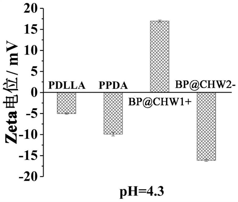 A layer-by-layer self-assembled chitin whisker-modified polylactic acid composite material and its preparation method and application