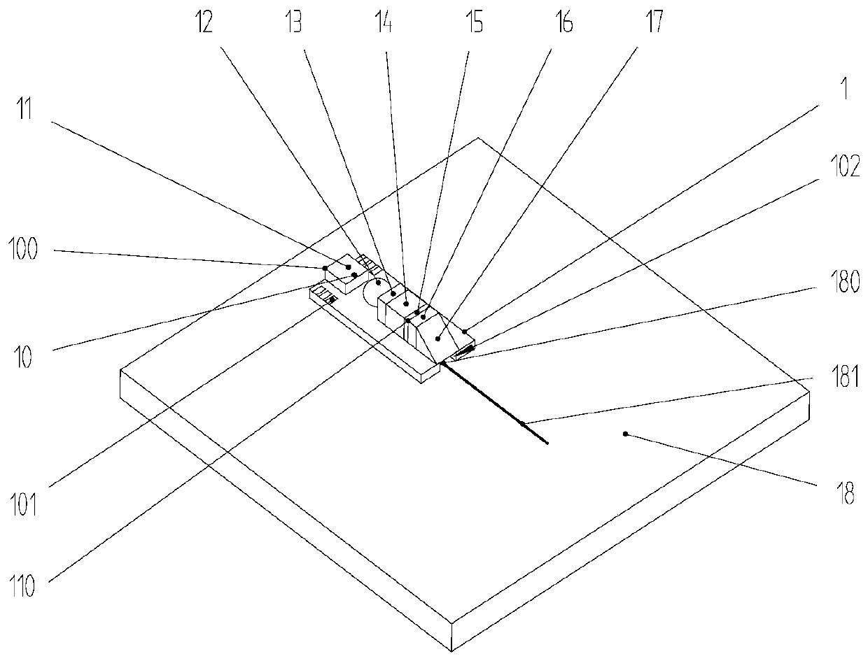 A coupling packaged silicon photonic chip