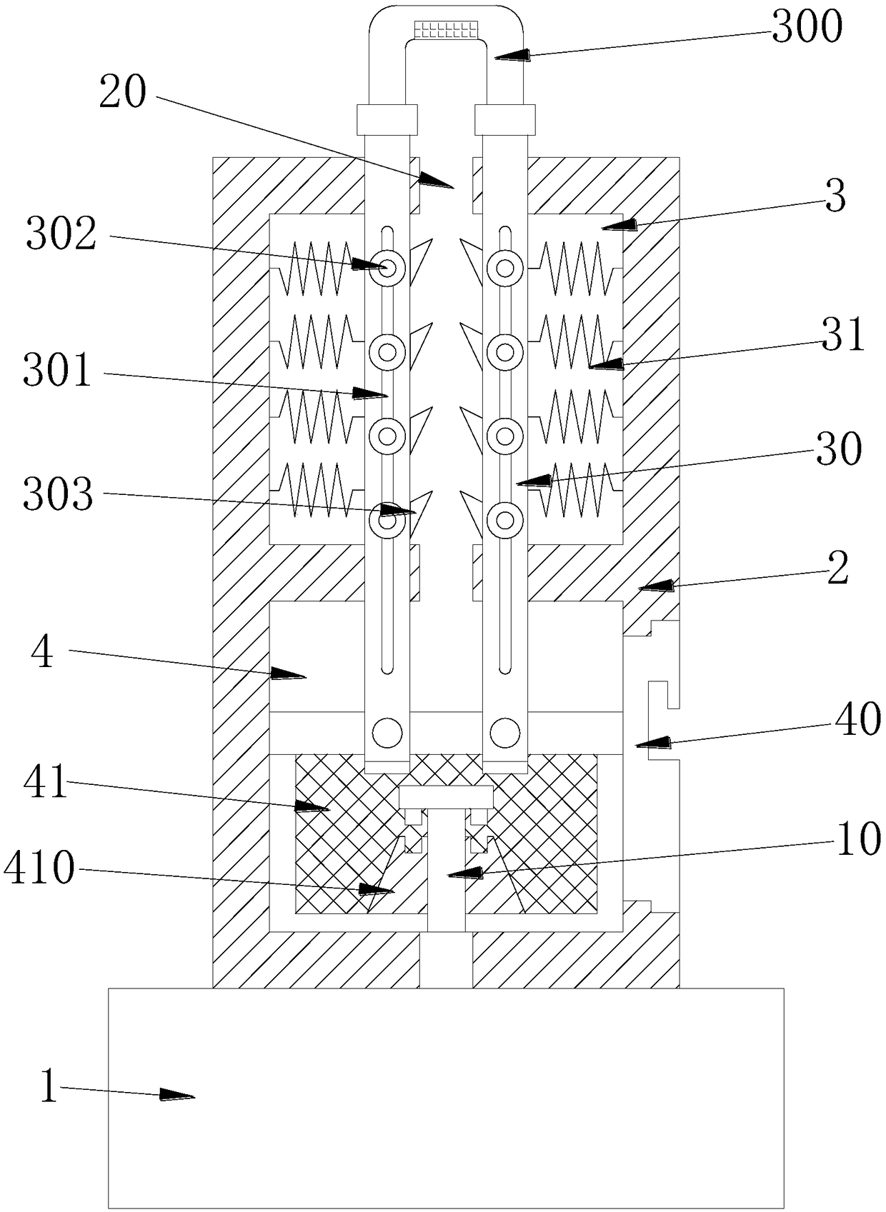 Inverted-mold board concrete clearing equipment for building monitoring