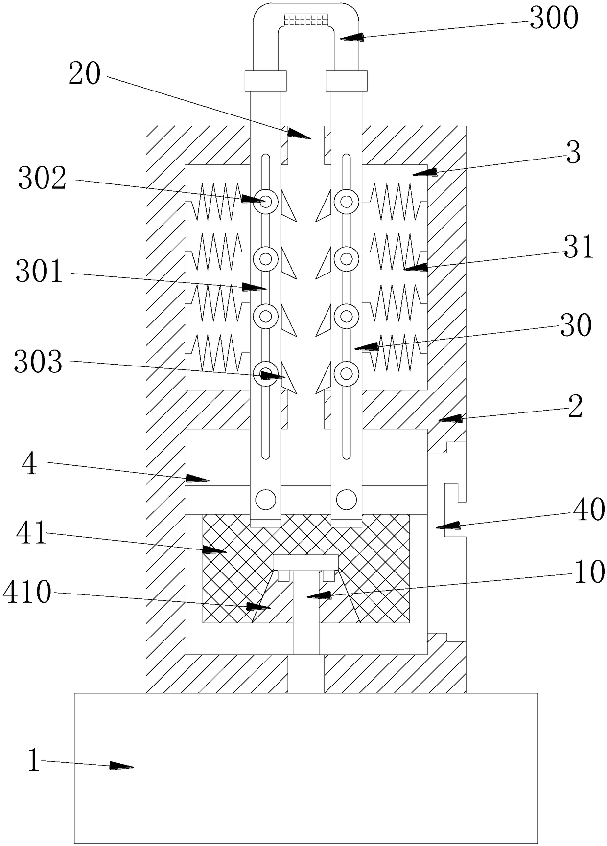 Inverted-mold board concrete clearing equipment for building monitoring