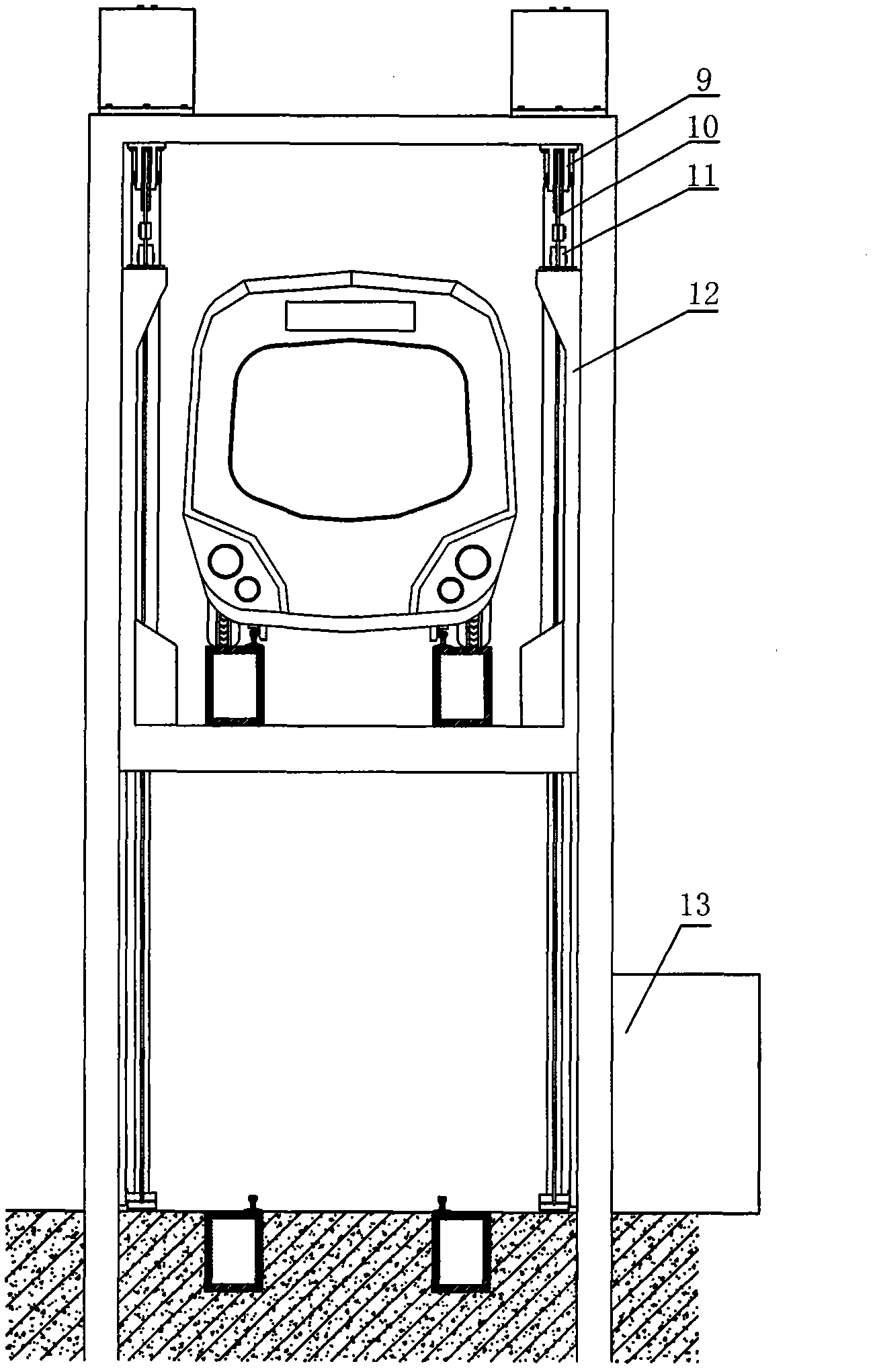 Double-layer double-way rail compatible green transit system