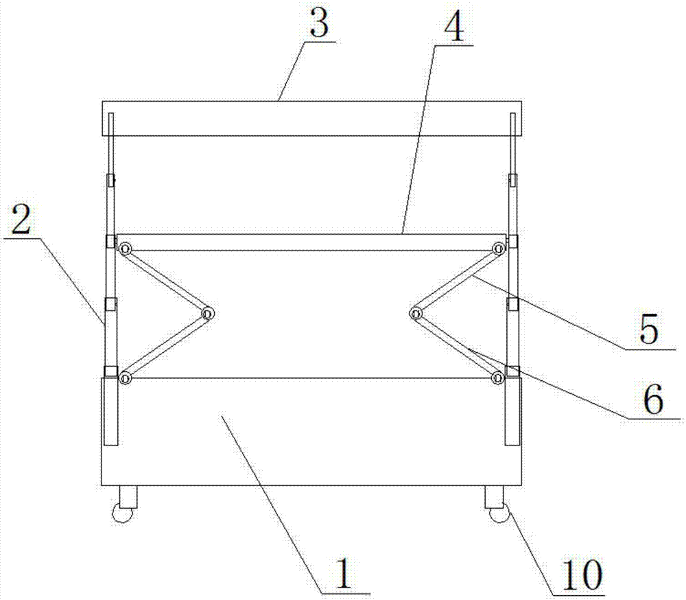 Folding medical trolley