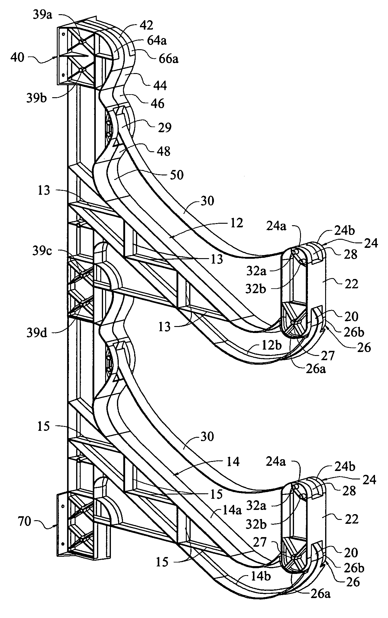 Suspension storage rack