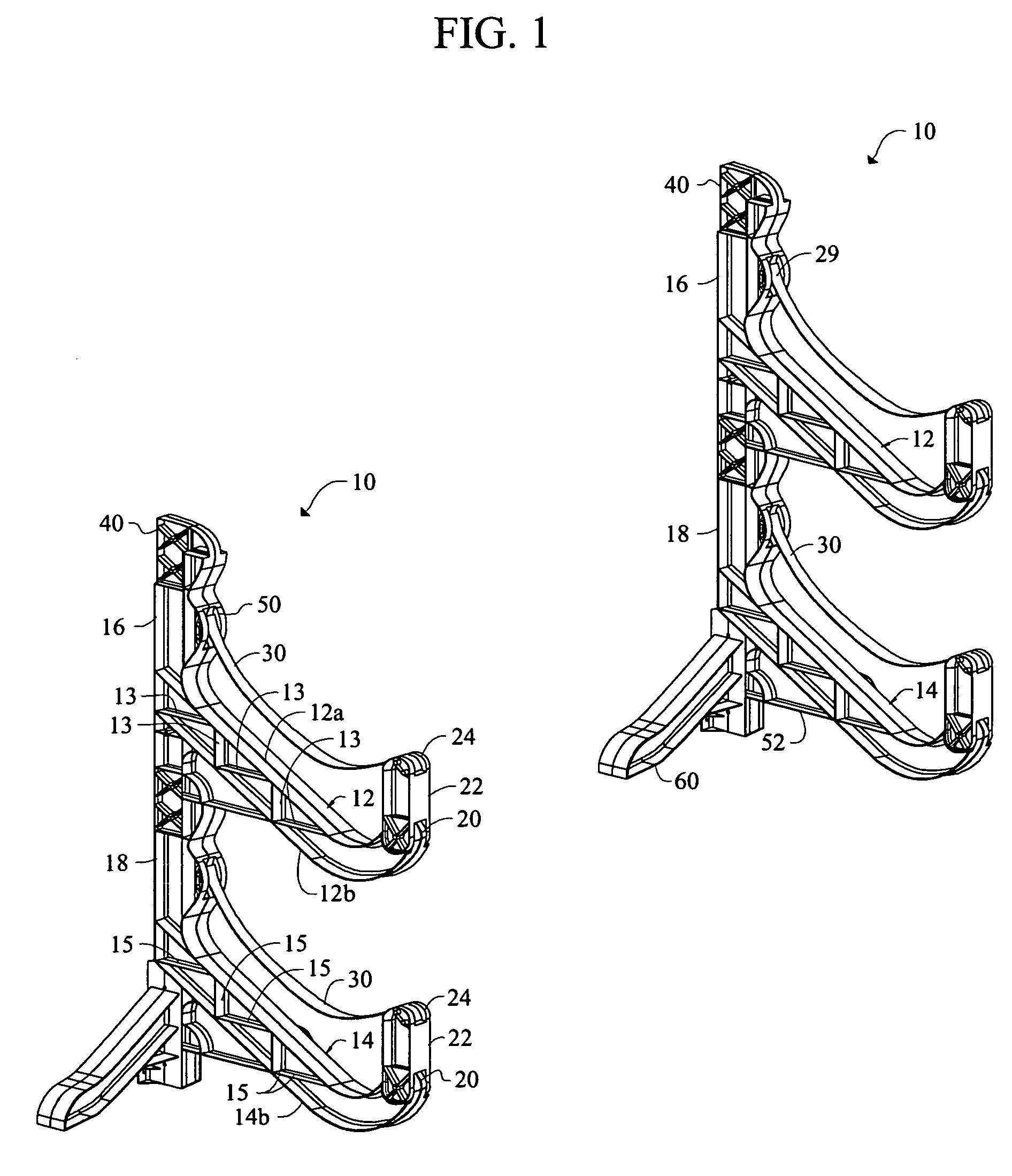 Suspension storage rack