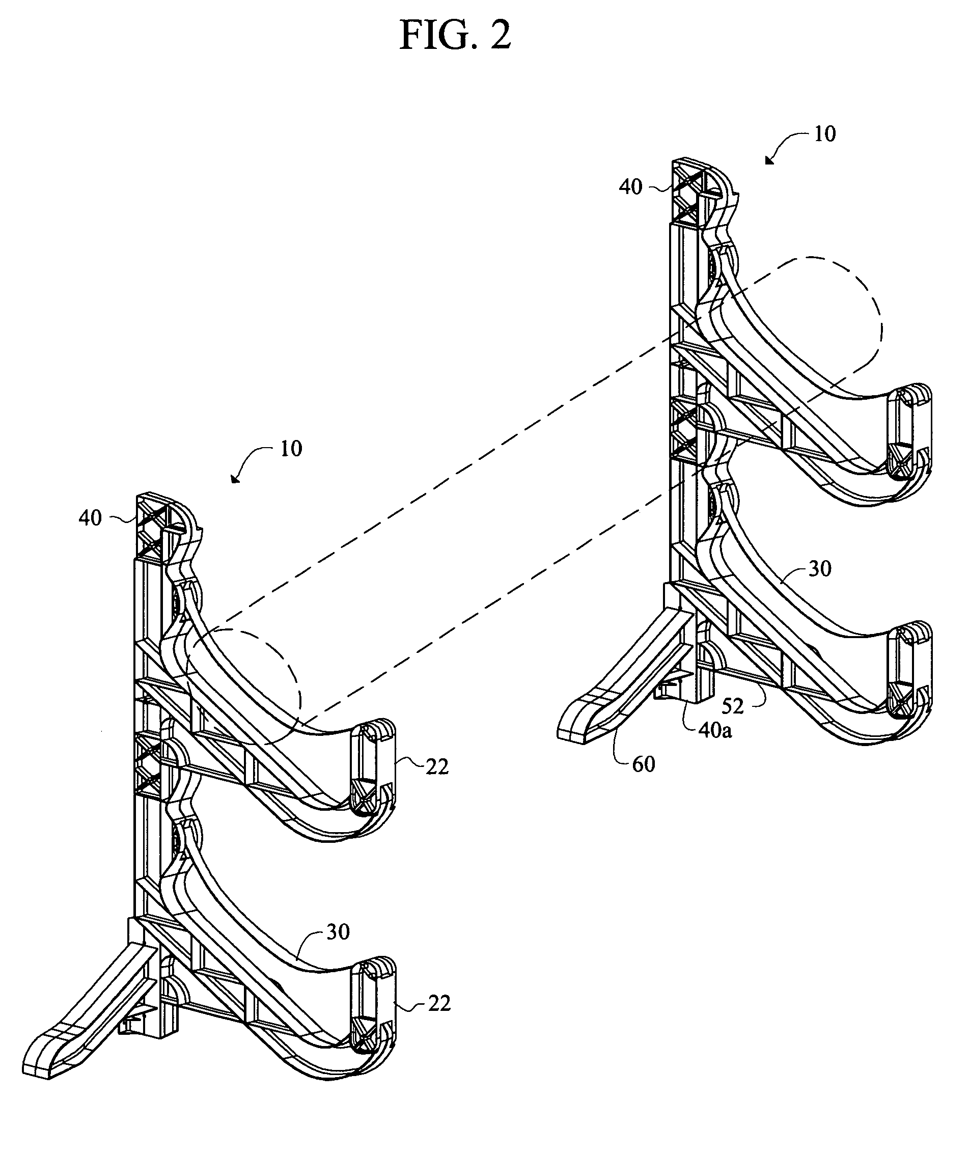 Suspension storage rack