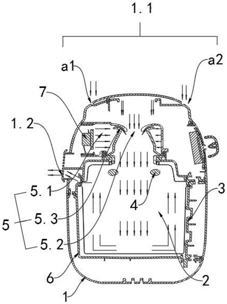 Bladeless air frying machine