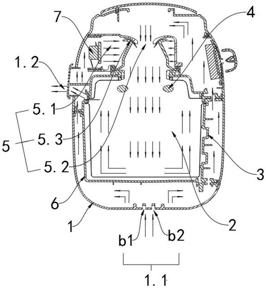 Bladeless air frying machine