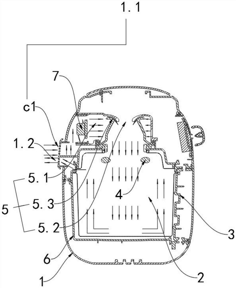 Bladeless air frying machine