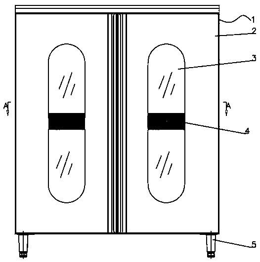 Double-door light wave disinfection cabinet