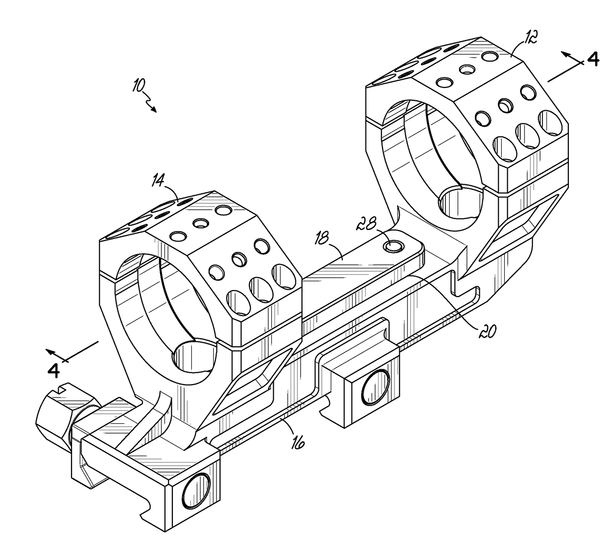 Self-Leveling Scope Mount and Method