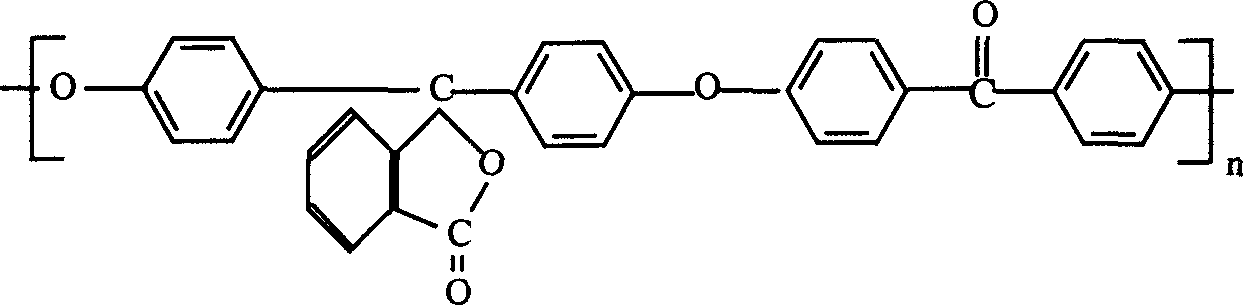 Ultrafiltration membrane of hollow fiber made form polyarylether sulfone or polyarylether ketone of containing phenolphthalein lateral group, and preparation method