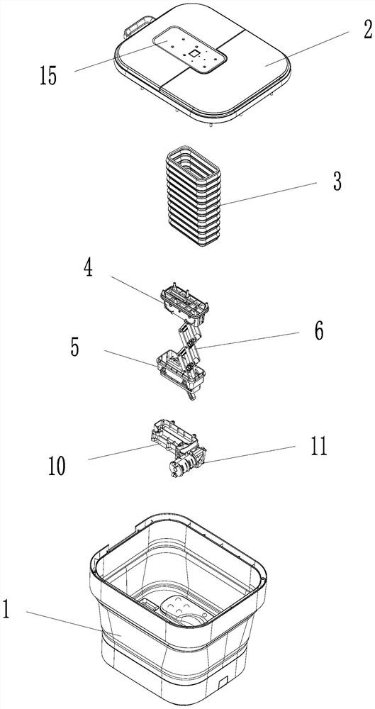 Lifting device of foot bath device and foot bath device