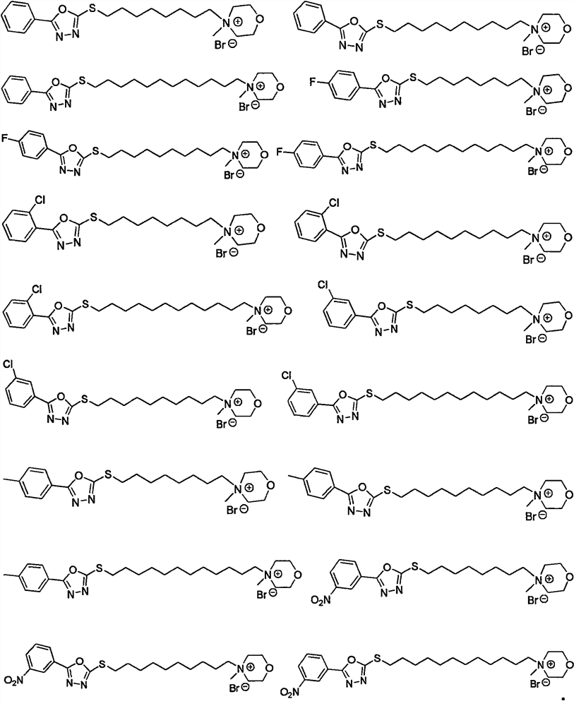 1, 3, 4-oxadiazole compound containing morpholine group as well as preparation method and application thereof