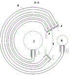 Segmented heating type submerged heat exchange tube assembly