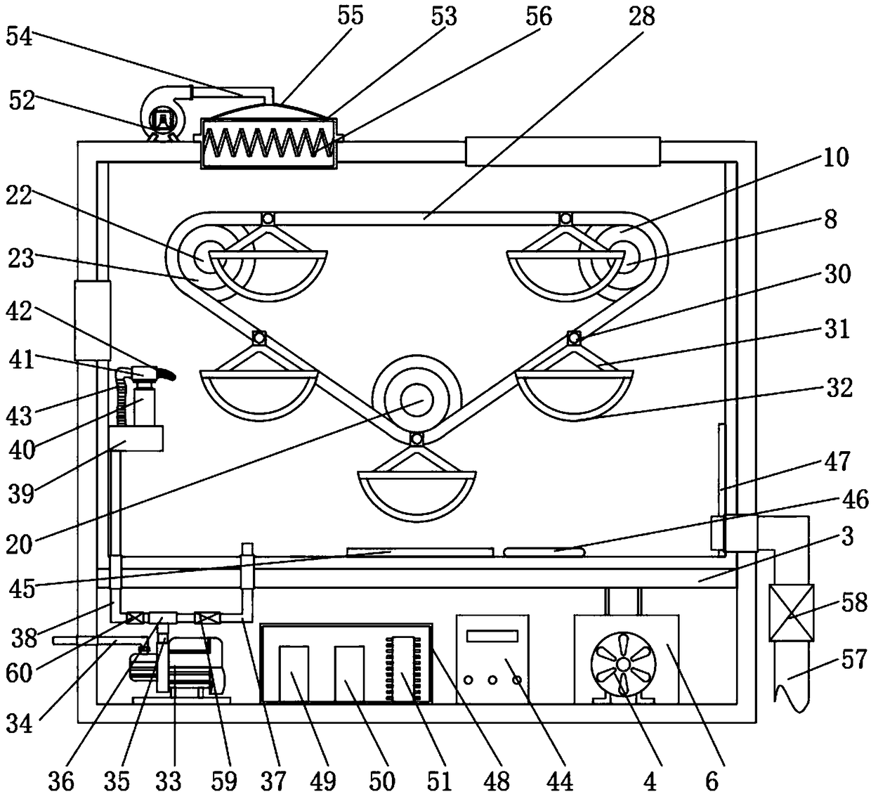 Gas generator component cleaning device