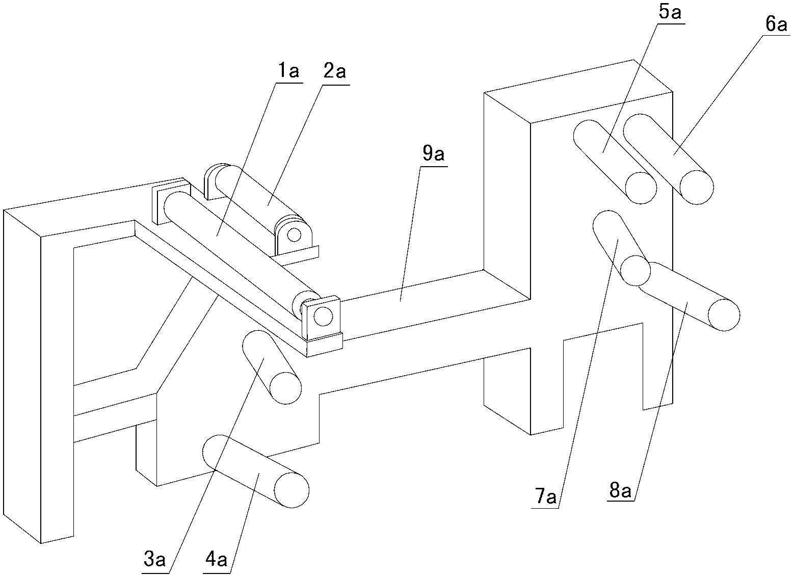 Carbon fiber tow layered conveying device