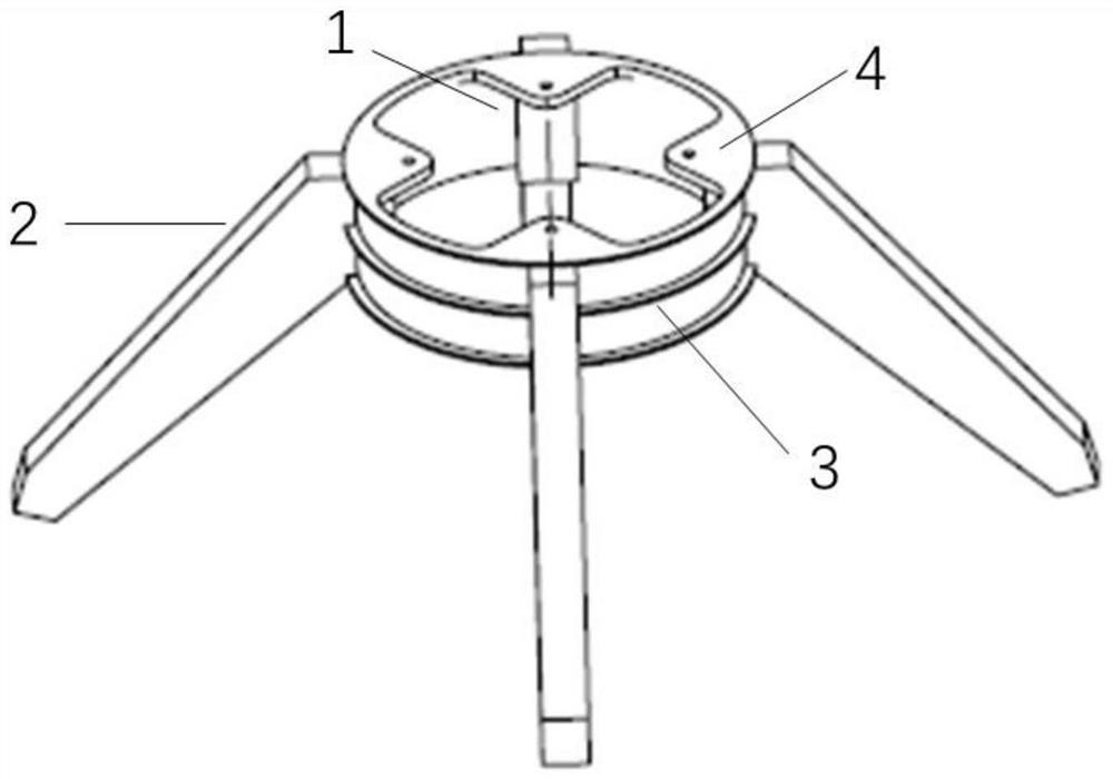 Satellite vibration isolation/reduction support made of chopped carbon fiber reinforced thermoplastic composite material